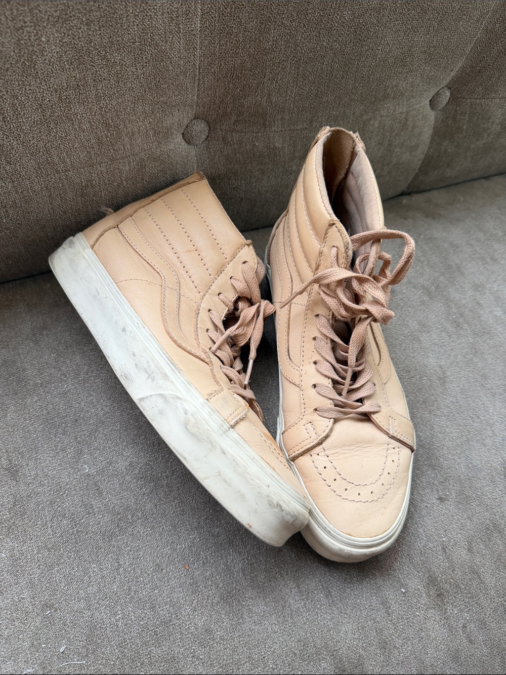 Vans Sk8-hi zip veggie tan peach shoes sneakers 9 women’s or 7.5 men
